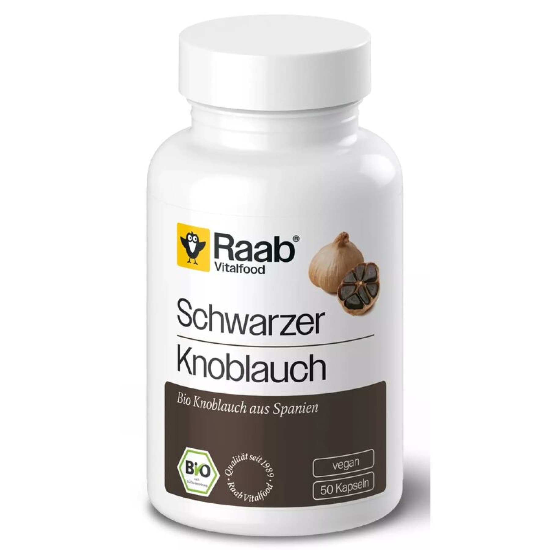 Usturoi negru bio 500mg 50 capsule 25g Raab - Raab Vitalfood